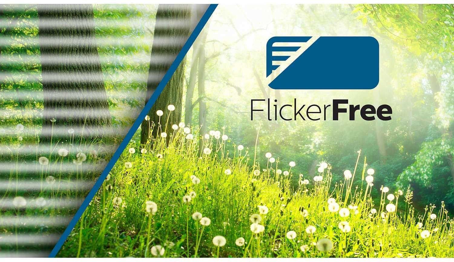 Mniejsze zmęczenie wzroku dzięki technologii Flicker-free