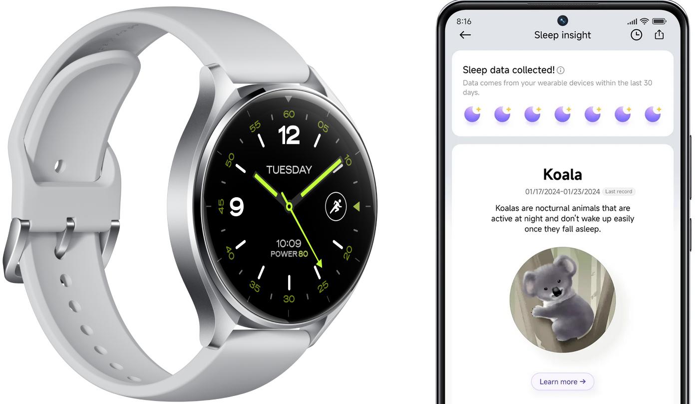 Smartwatch Xiaomi Watch 2 - nowoczesna, bardzo dokładna analiza snu: sprawdź, jakie jest Twoje zwierzę snu!