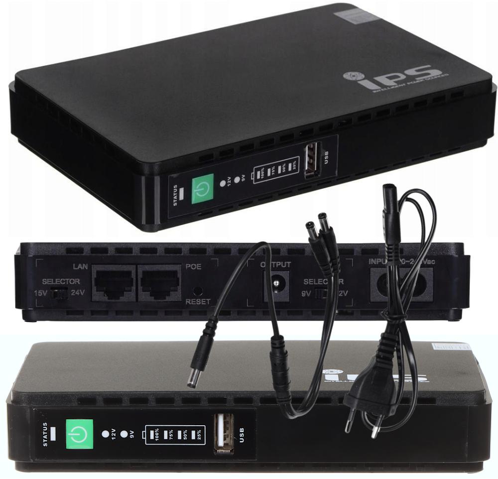 Mini zasilacz awaryjny UPS IPS RouterUPS-30-PoE 30W 8800mAh - najważniejsze cechy urządzenia: