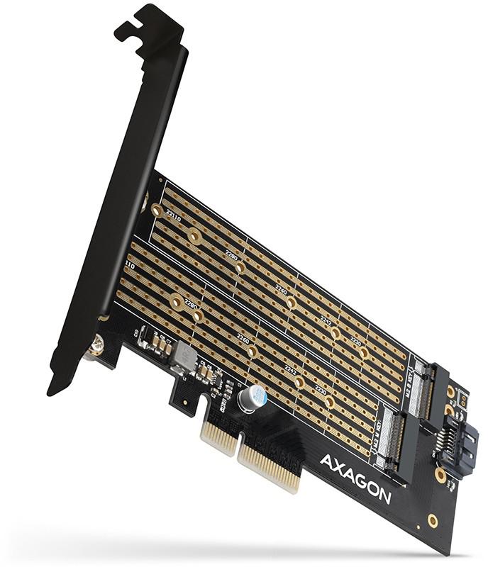 Adapter PCI-Express x4 Axagon PCEM2-D PCIe NVME + SATA M.2 - pozostałe cechy: