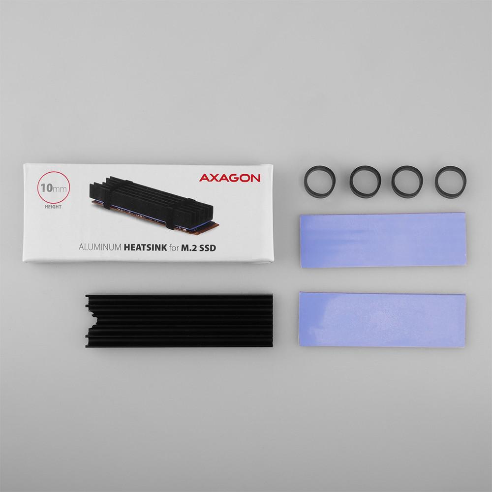 Radiator do dysków Axagon CLR-M2L10 M.2 SSD 10mm - specyfikacja i dane techniczne: