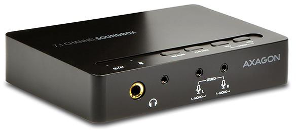 Zewnętrzna karta dźwiękowa Axagon ADA-71 USB 7.1 SOUNDbox - wejścia: