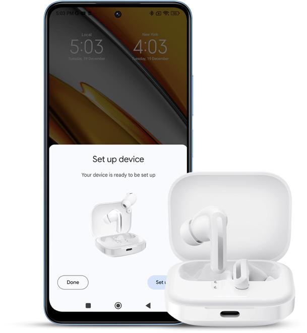 Słuchawki Xiaomi Redmi Buds 5 – parowanie za jednym zaledwie dotknięciem
