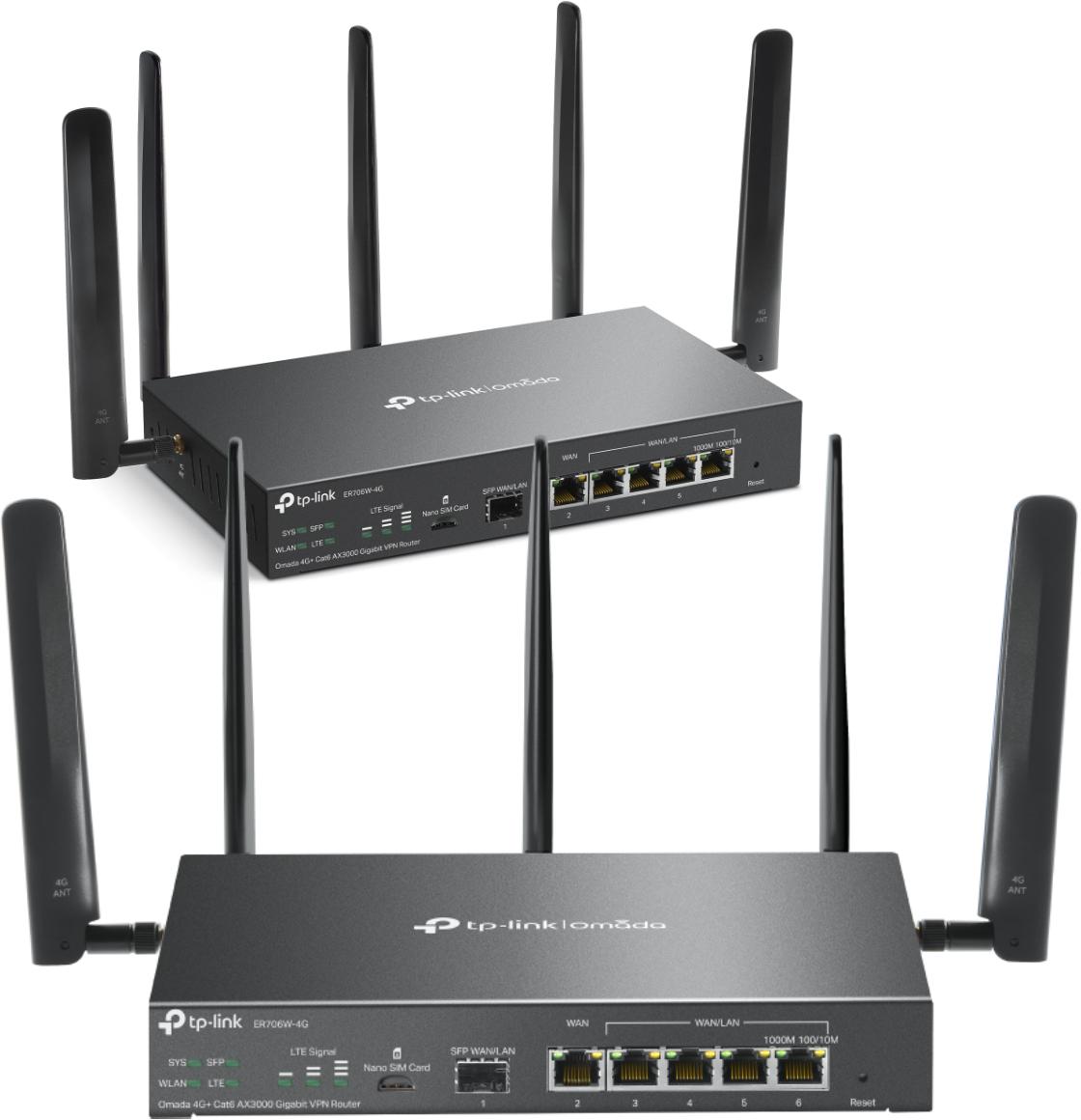 Router VPN TP-LINK 4G LTE Cat6 Omada AX3000 ER706W-4G - specyfikacja: