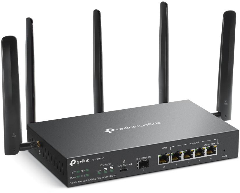 Gigabitowy router VPN 4G LTE TP-Link ER706W-4G Omada w standardzie AX3000 - łączność WiFi 6