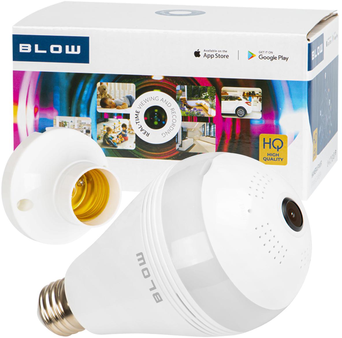 Kamera IP WiFi w żarówce BLOW 3 MPx H-823 - najważniejsze cechy: