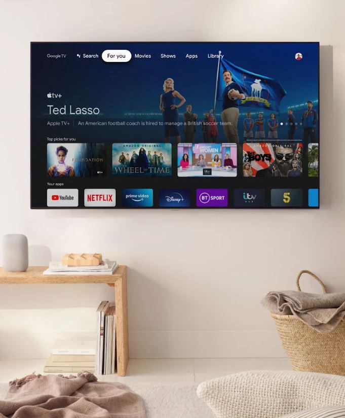 Odtwarzacz multimedialny Google Chromecast 4K z Google TV Niebieski