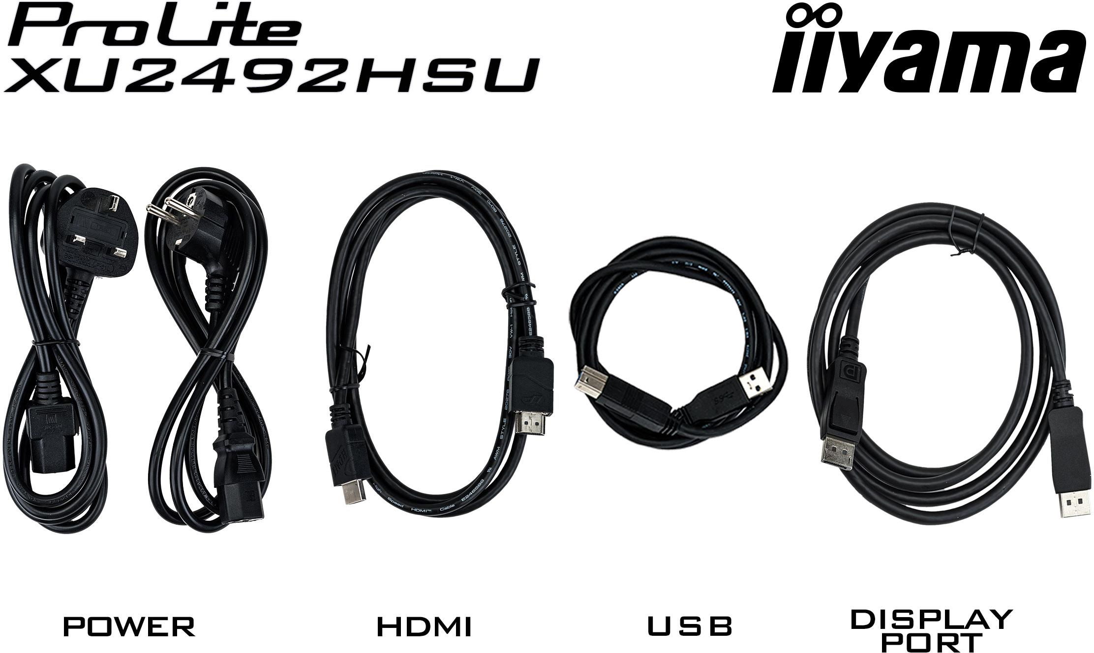Monitor LED IIYAMA XU2492HSU-B6 24 cale Ultra Slim IPS USB