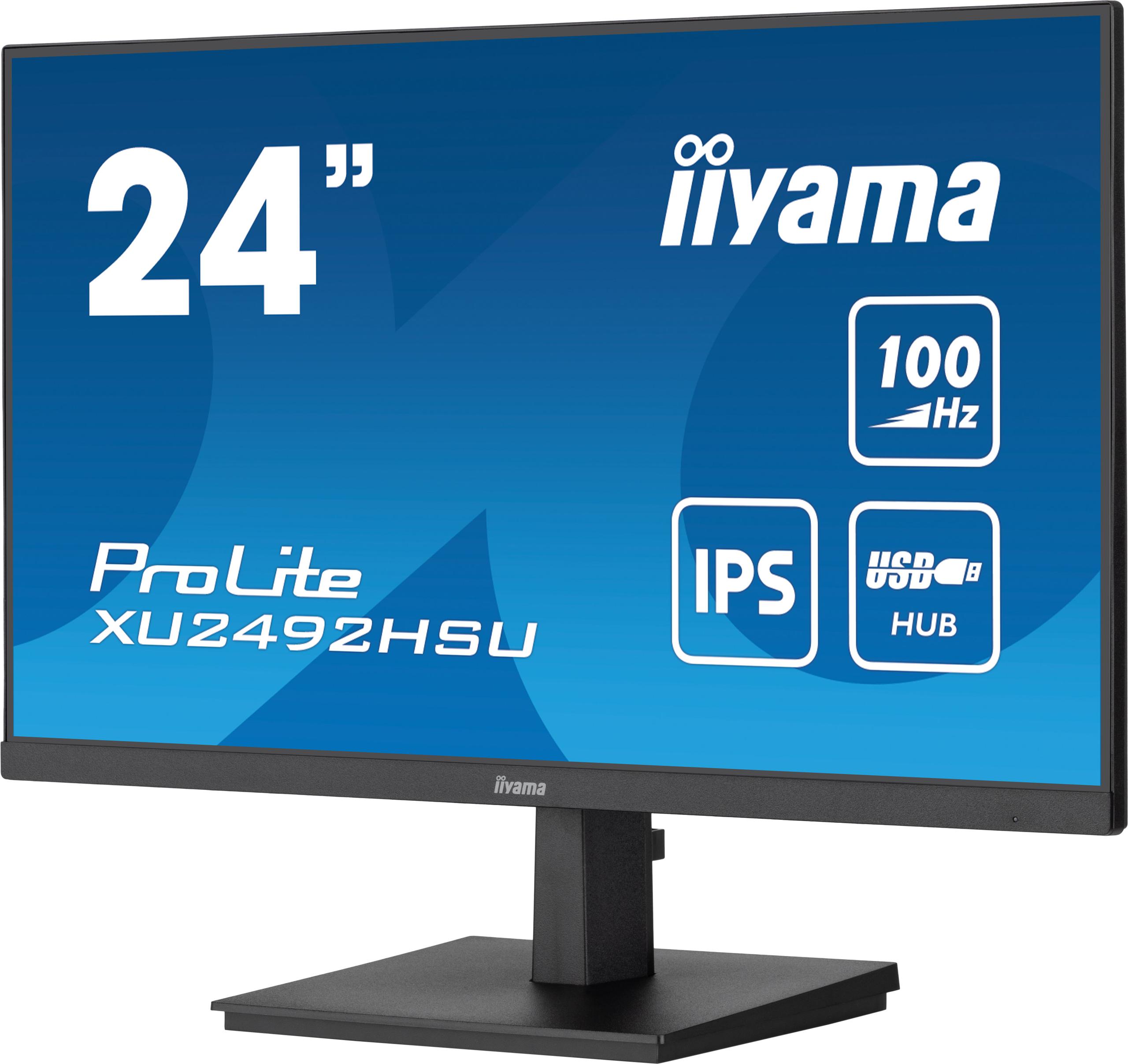 Monitor LED IIYAMA XU2492HSU-B6 24 cale Ultra Slim IPS USB - najważniejsze cechy: