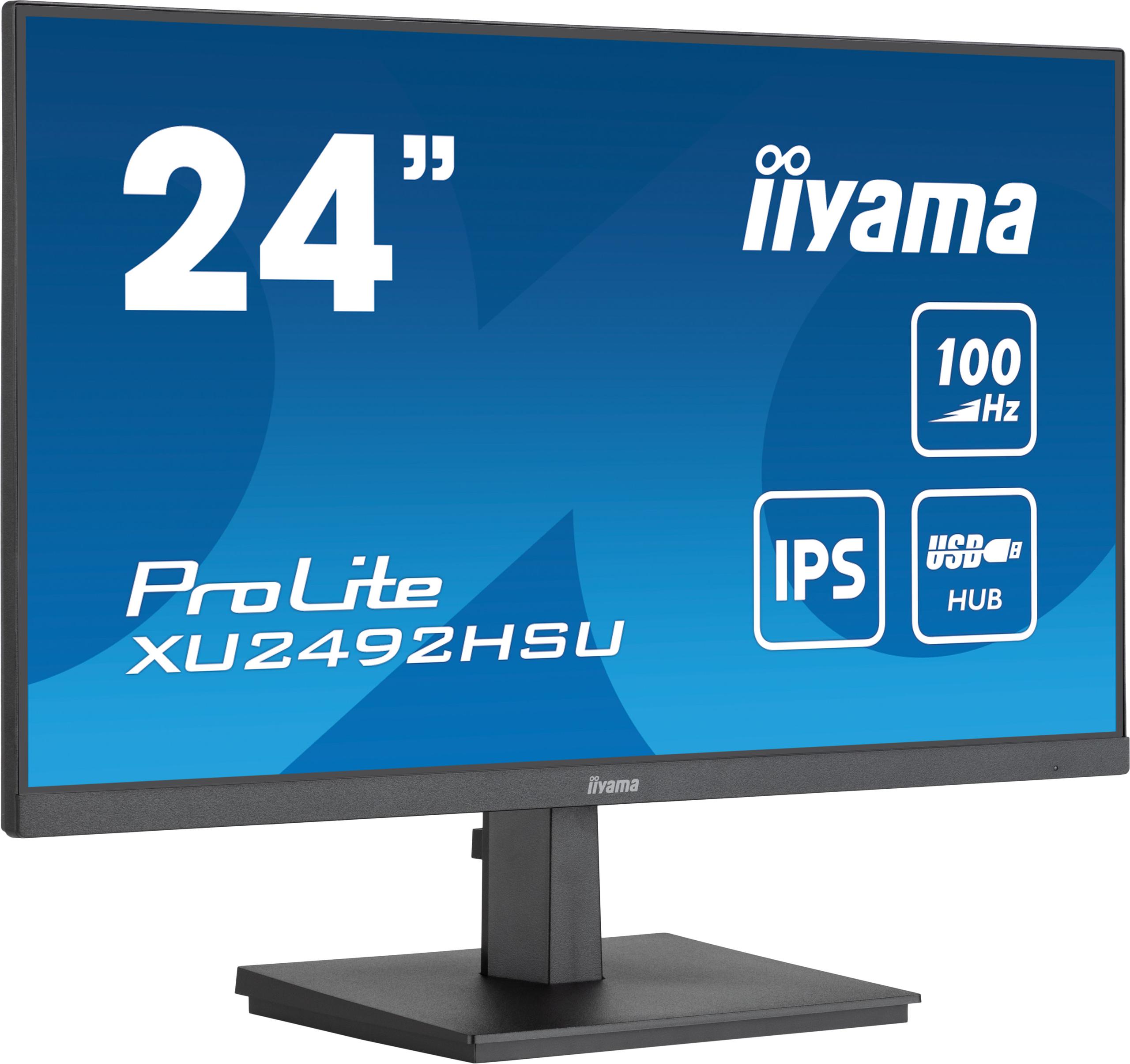 Monitor LED IIYAMA XU2492HSU-B6 24 cale Ultra Slim IPS USB - doskonały monitor do wielu zastosowań