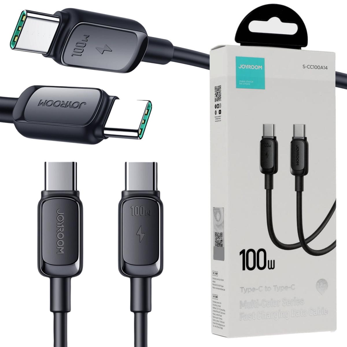 Kabel USB-C / USB-C Joyroom Fast Charging S-CC100A14 120 cm 100 W 5 A - najważniejsze cechy: