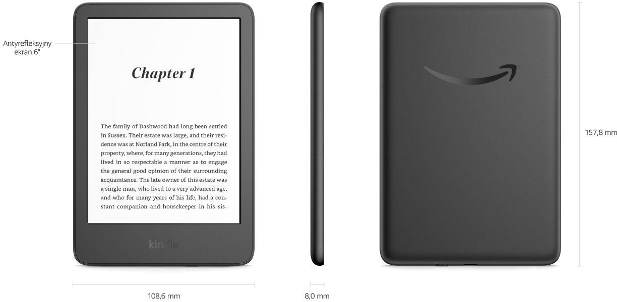 Czytnik ebook Amazon Kindle 11,6\'\' WiFi 16GB czarny