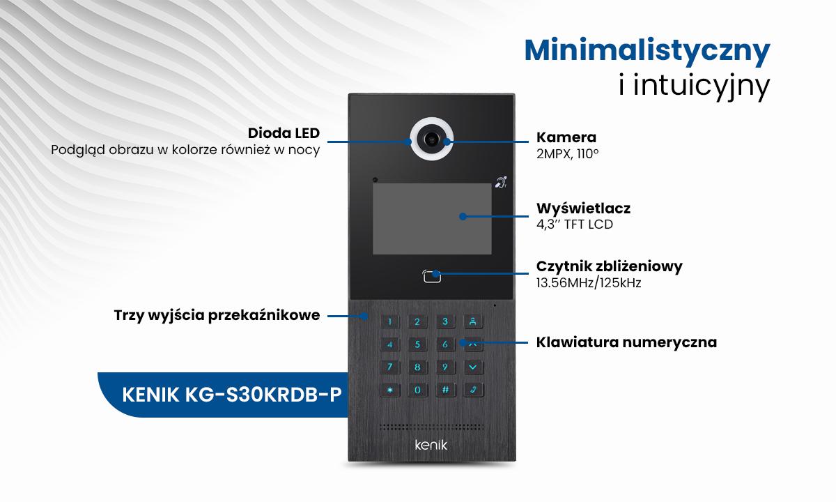Panel bramowy wideodomofonu IP KENIK KG-S30KRDB-P - pełnia funkcjonalności i wygoda sterowania dla maksymalnego poziomu bezpieczeństwa