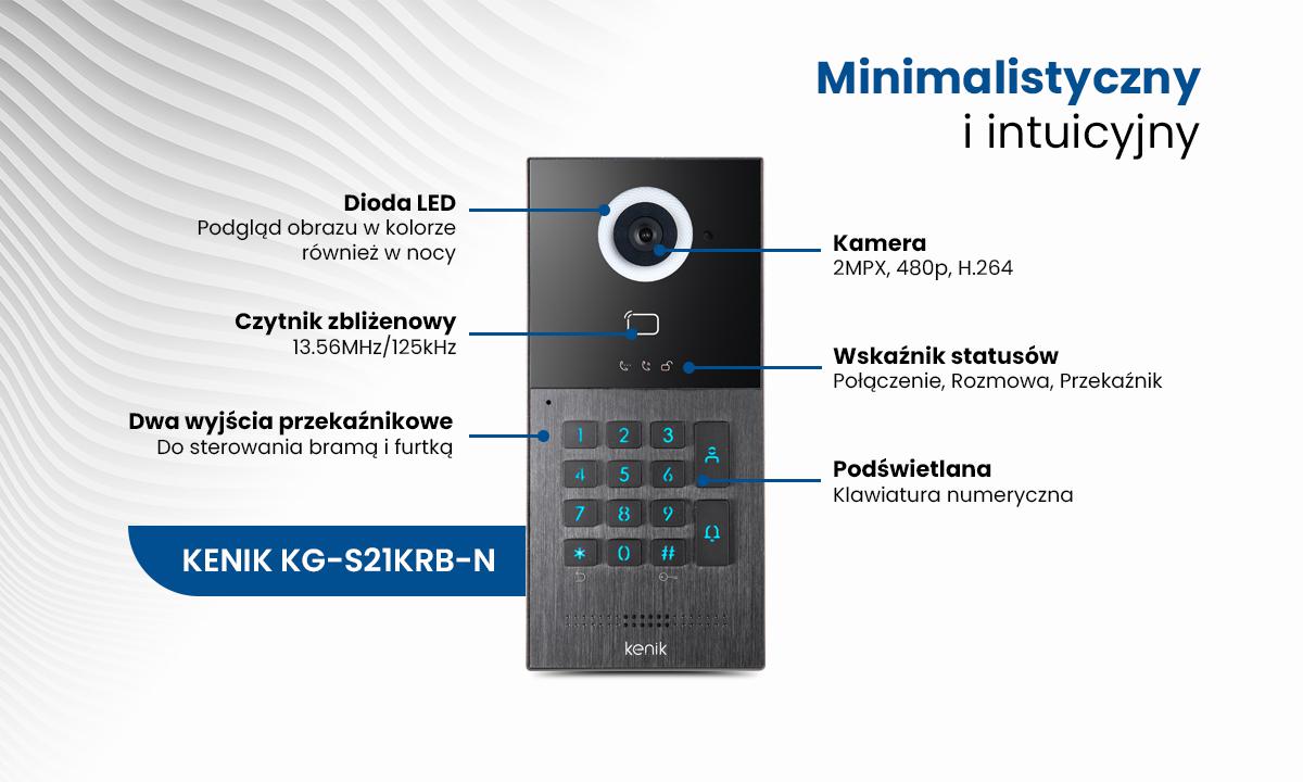 Wideodomofonowy panel bramowy IP KENIK KG-S21KRB-N - podsumowanie cech, zalet i możliwości urządzenia do kontroli dostępu: