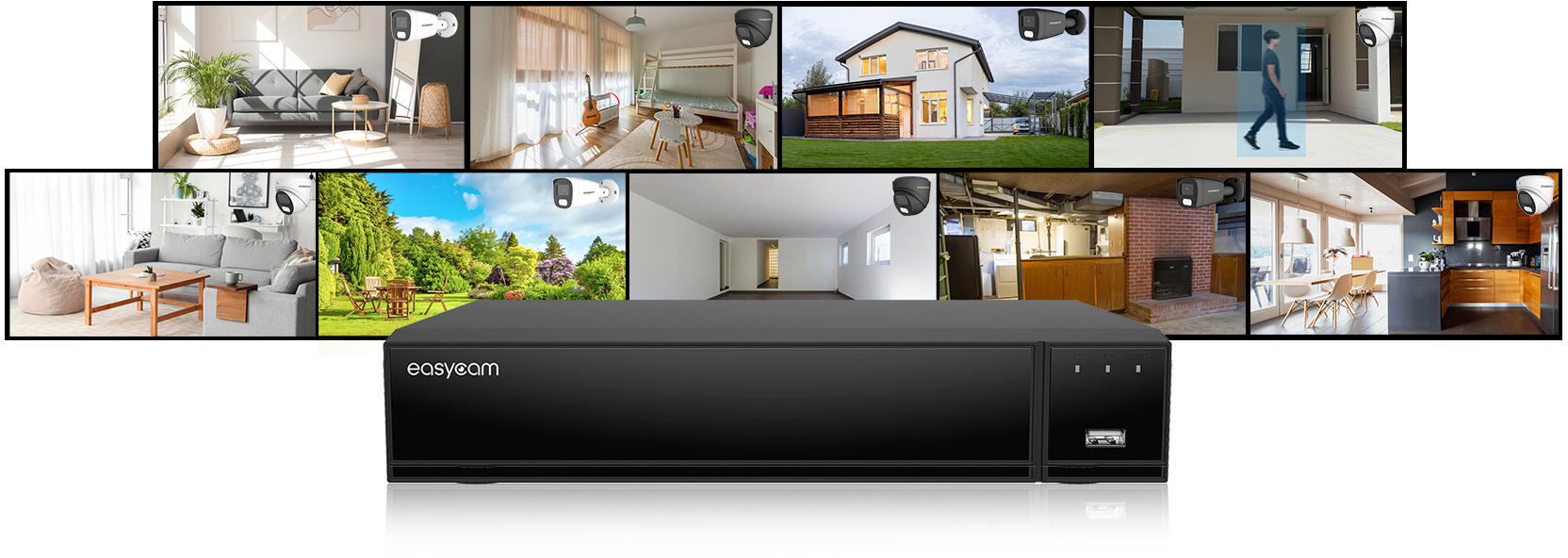 Obsługa do 9 kamer IP – pełna kontrola nad obiektem