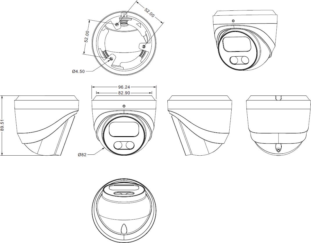 Kamera IP Easycam z POE EC-IP-D8MP30DL-W 8MPx