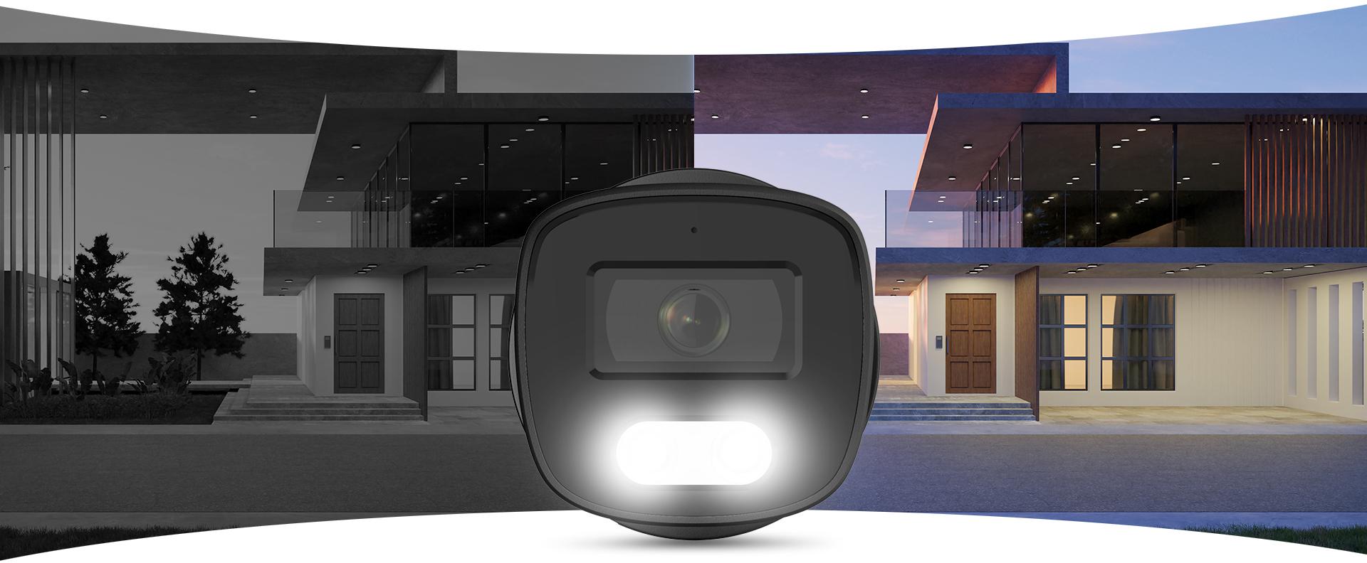 Dwa tryby oświetlenia nocnego, IR i światło LED dla pełnej widoczności.