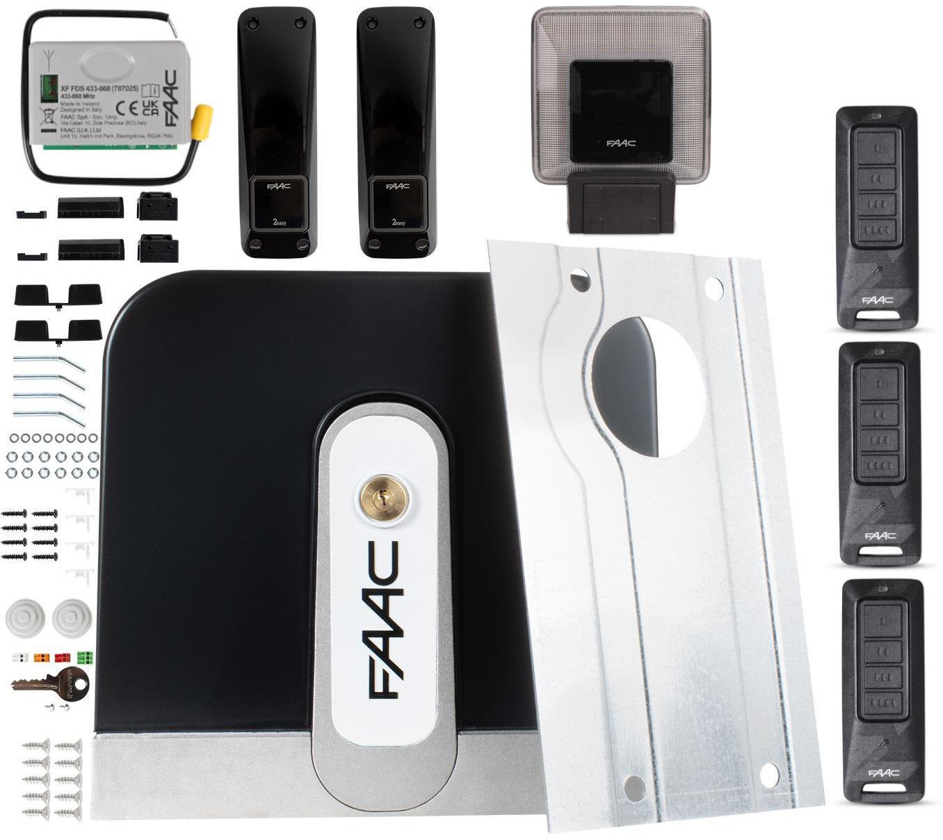 Zestaw Cyclo C721 FDS - FAAC 24V do 800kg bram przesuwnych (3 piloty+lampa)