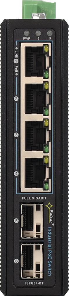 Switch przemysłowy ISFG64-BT PULSAR (4xPoE, 2xSFP) - specyfikacja techniczna: