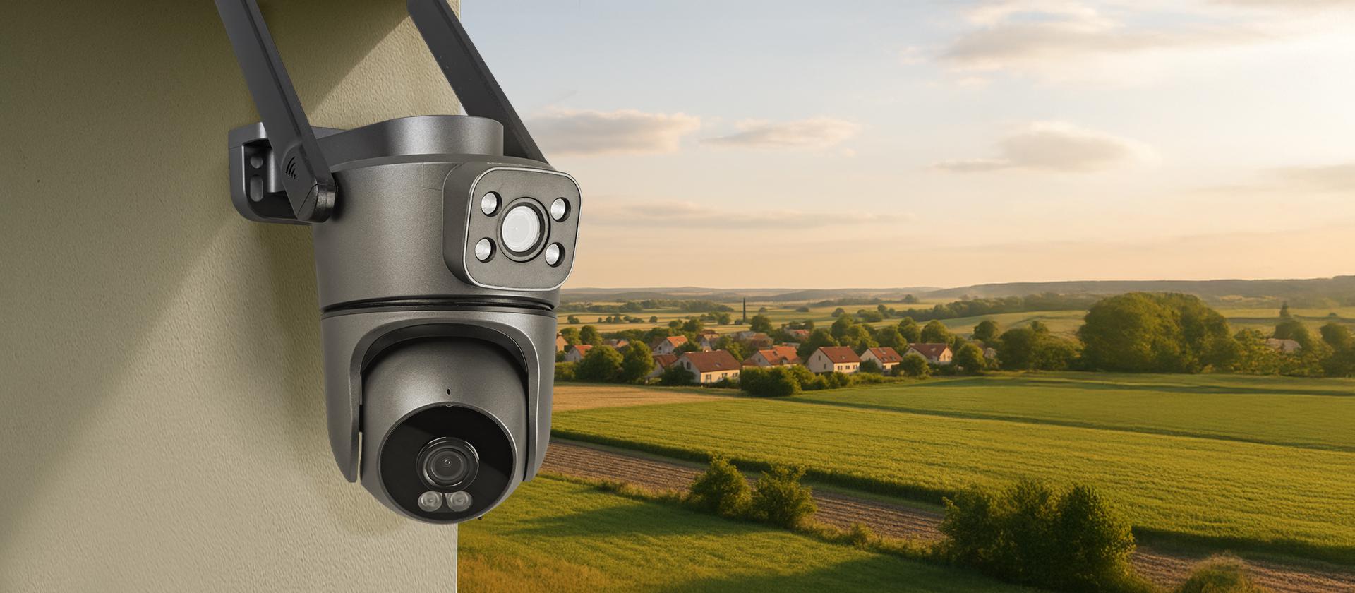 EasyCam 10MP divkārša panorāmas/noliecamas WiFi Tuya IP kamera – krāsaina naktī, 4× tālummaiņa, mājas un uzņēmuma aizsardzība EC-2x5PTZ8L