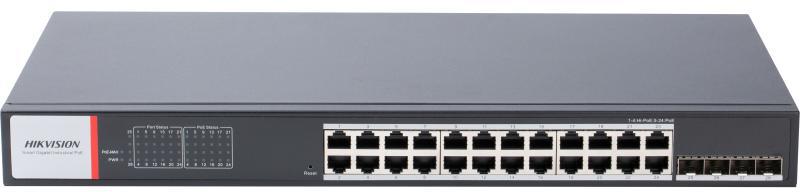 Hikvision DS-3T1528HP-SI-24P4F – 24-portowy przemysłowy switch PoE Gigabit Smart Managed