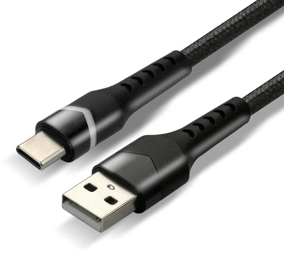 KABEL USB / USB-C RGB LED everActive CBB-1CBR 100cm 3A - opis