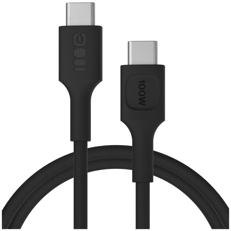 KABEL USB-C / USB-C Greencell PowerStream 120cm PD 100W czarny w oplocie - najważniejsze cechy: