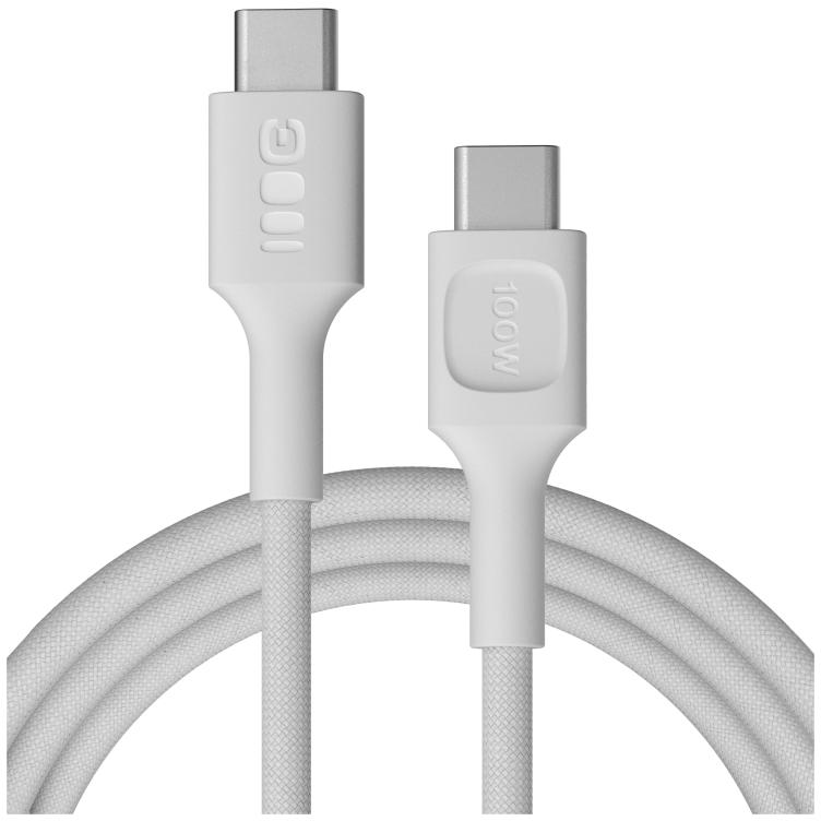 KABEL USB-C / USB-C Greencell PowerStream 200cm PD 100W biały w oplocie - najważniejsze cechy:
