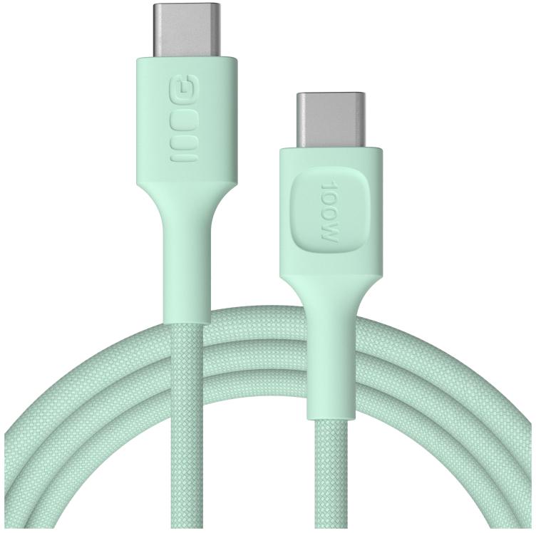 KABEL USB-C / USB-C Greencell PowerStream 200cm PD 100W zielony w oplocie - najważniejsze cechy: