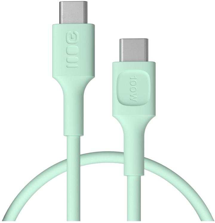 KABEL USB-C / USB-C Greencell PowerFlex 30cm PD 100W zielony silikonowy - najważniejsze cechy: