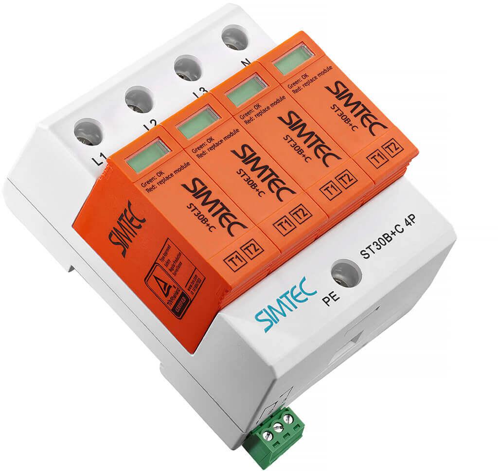 SIMTEC ST30 85201010 – Ogranicznik przepięć T1+T2 4P 30kA 275V