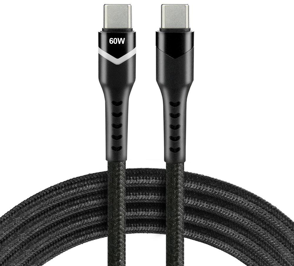 KABEL USB-C / USB-C RGB LED everActive CBB-1PDR 100cm 3A - najważniejsze cechy: