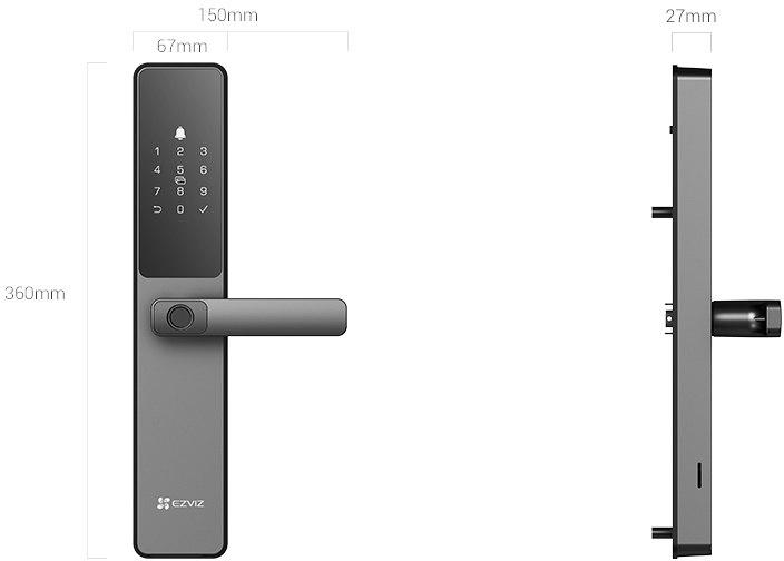 Inteligentny zamek z czytnikiem linii papilarnych Ezviz DL05