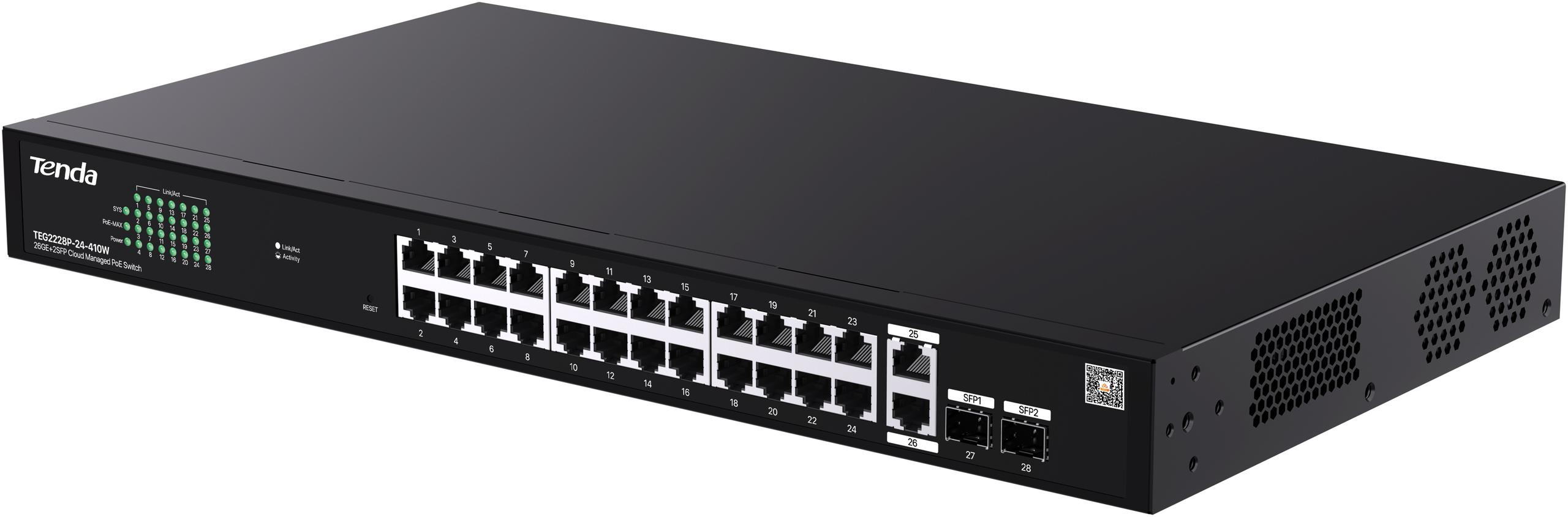 Switch PoE – Tenda TEG2228P-24-410W