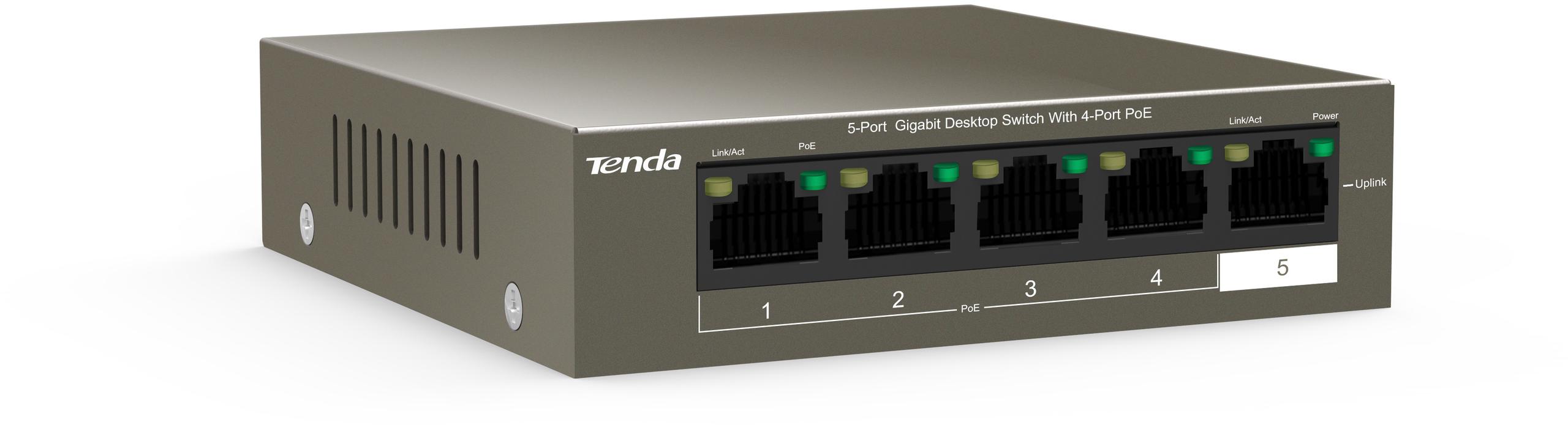 Switch PoE – Tenda TEG1105P-4-63W