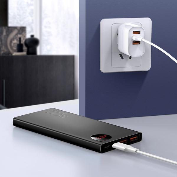 Powerbank Baseus Adaman Metal PPAD070001 10000mAh 22,5W PD QC 3.0 2x USB-A 1x USB-C + KABEL