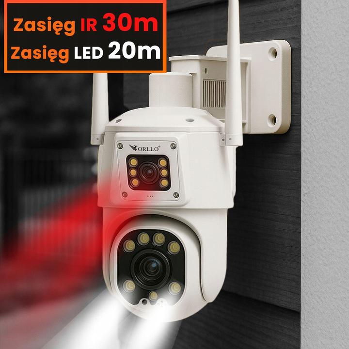 Kamera Zewnętrzna WiFi + SIM z Inteligentnym Trybem Nocnym LED & IR