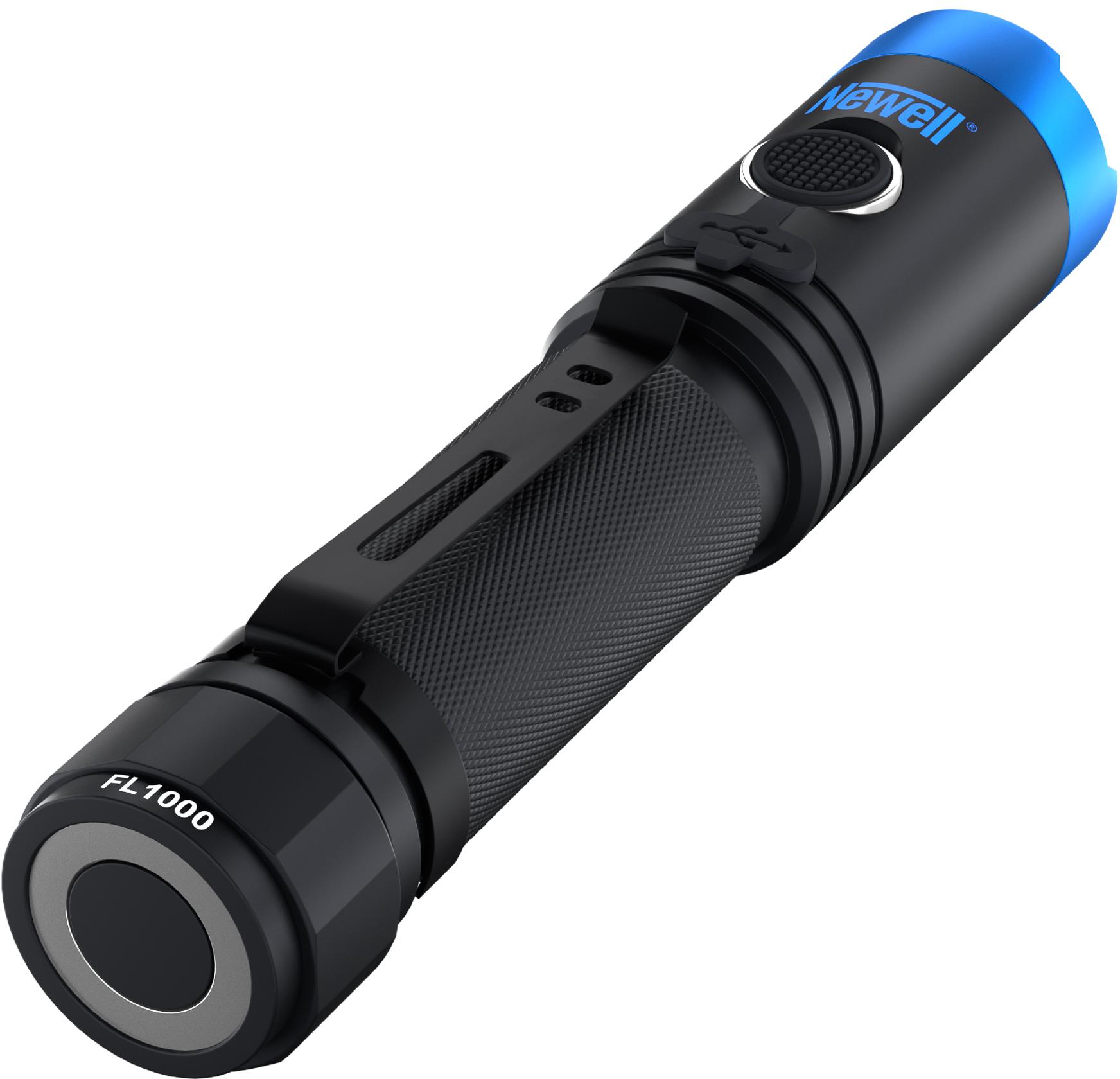 Latarka taktyczna Newell FL1000 USB-C - port ładowania