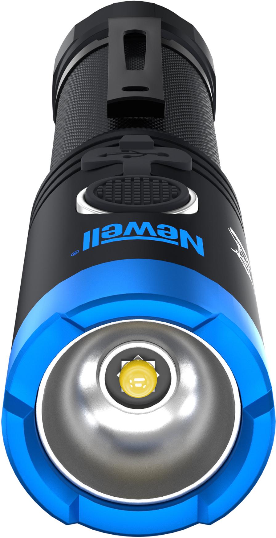 Latarka taktyczna Newell FL1000 USB-C - tryby świecenia