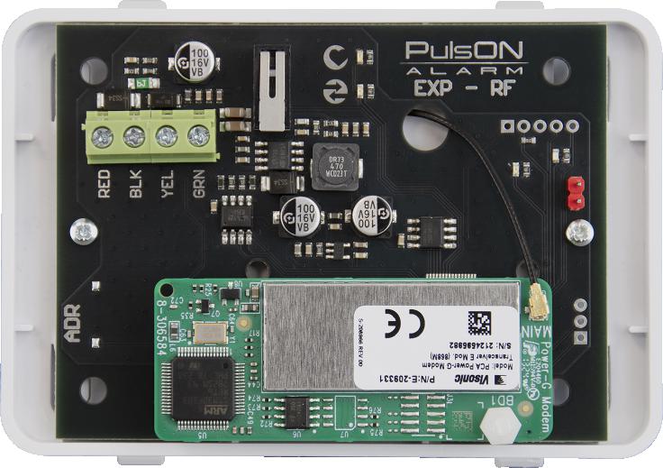 EXP-RF(PG) to zaawansowany moduł rozszerzeń przeznaczony do hybrydowego systemu PulsON Alarm 2.0 4G.