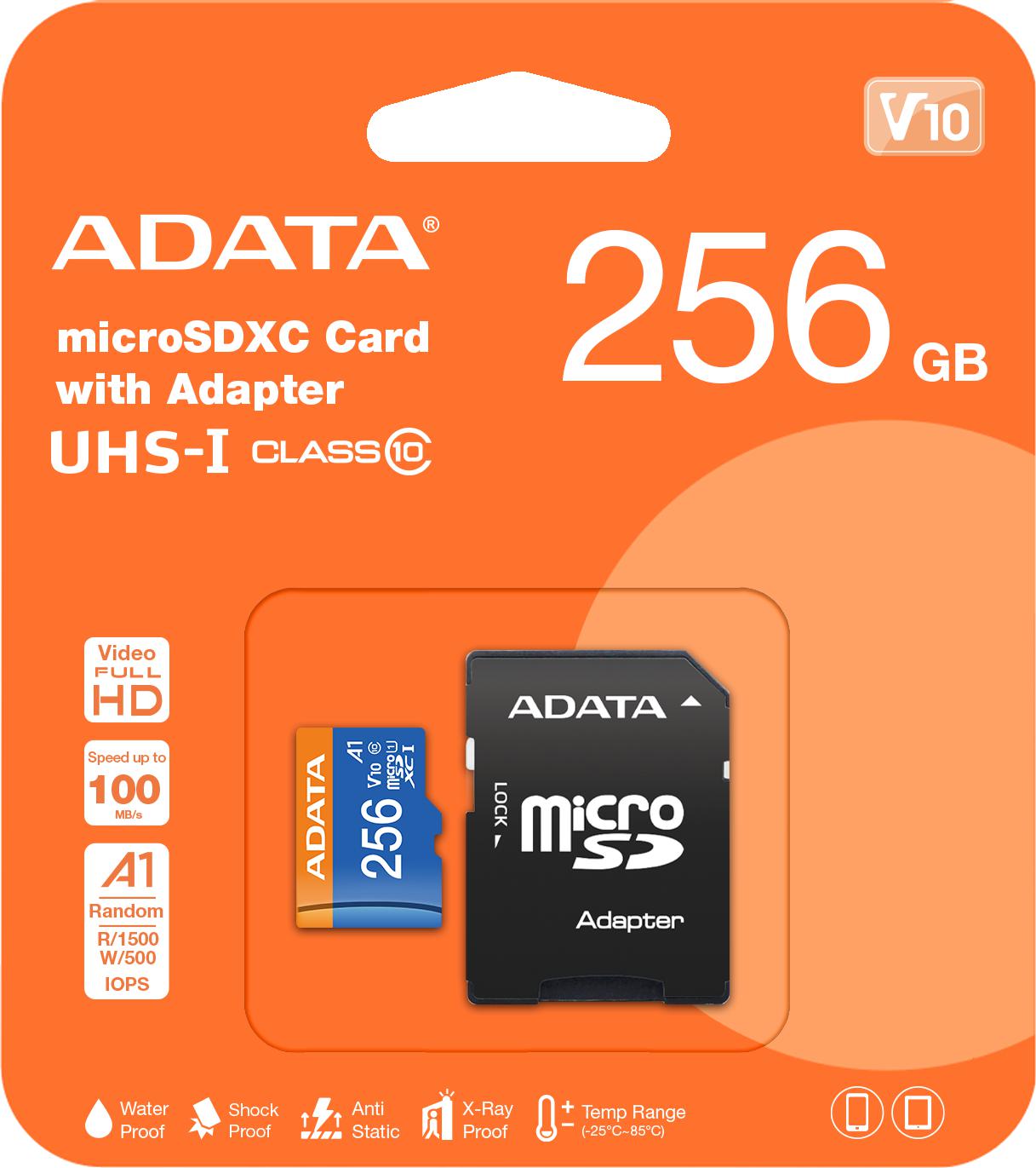 Adata microSD Premier 256GB UHS1/CL10/A1+adapter
