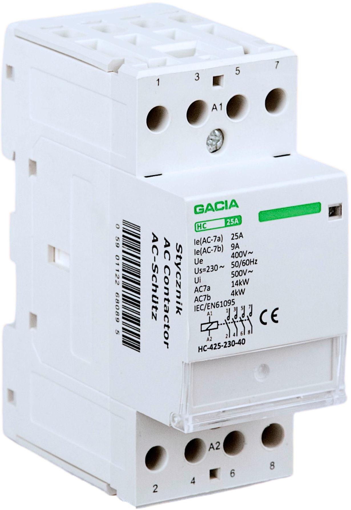 Stycznik modułowy 4 biegunowy 2P/25A 4NO 230V