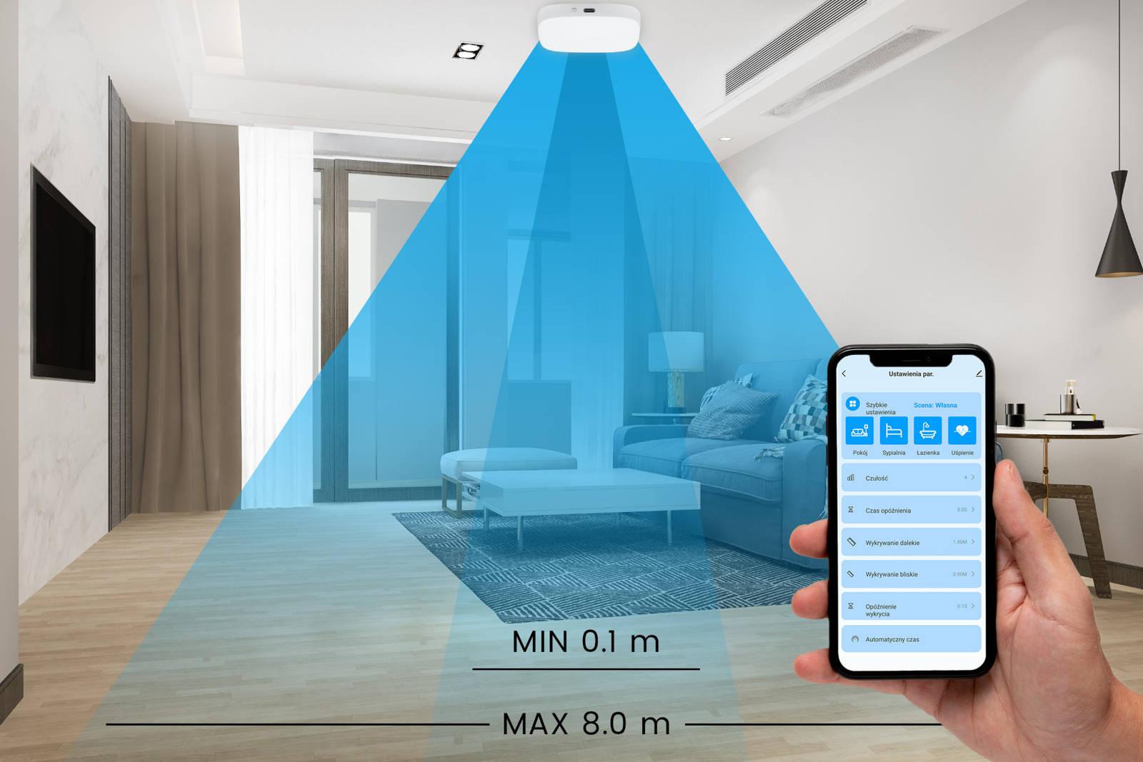 Czujnik radar obecności – OXT Czujnik radar obecności jasności USB ZigBee TUYA T165