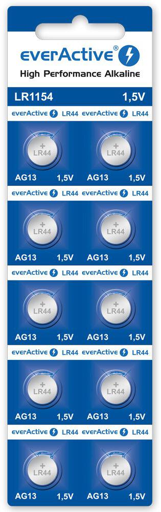 Bateria G13 / LR44 / LR1154 everActive 1,5V (blister 10 szt.) - SPECYFIKACJA ORAZ CECHY PRODUKTU: