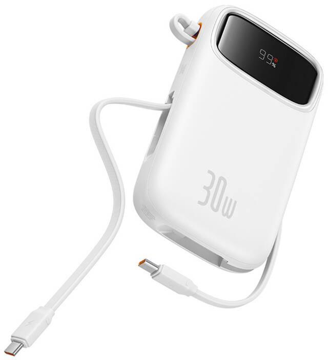 Powerbank Baseus QPow 2 10000mAh 30W z 2 wbudowanymi kablami USB-C - najważniejsze cechy: