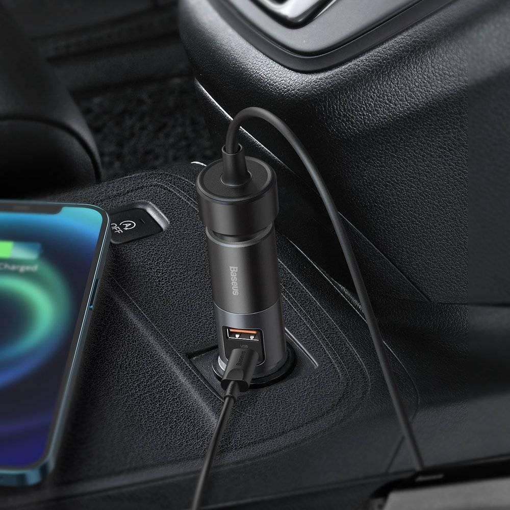 ŁADOWARKA SAMOCHODOWA Baseus Share Together 120W 3A 1x USB-A 1x USB-C PD 30W QC 4.0+ - opis