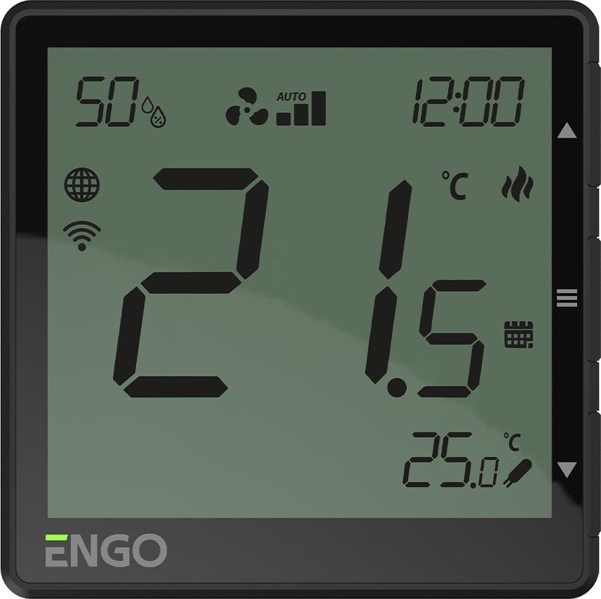ENGO Controls EFAN-24B - Internetowy, podtynkowy regulator klimakonwektorów, Wi-Fi, 24V