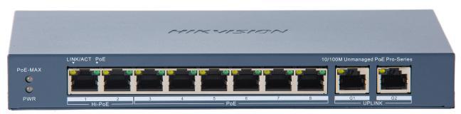8-portowy przełącznik Fast Ethernet PoE (niezarządzalny)