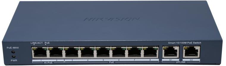 8-portowy inteligentny przełącznik Fast Ethernet PoE
