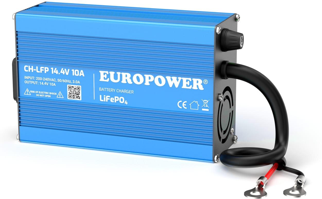 ŁADOWARKA PROSTOWNIK DO AKUMULATORÓW LiFePO4 EUROPOWER CH-LFP/12/10 14,4V 10A KONEKTOR M8 - NAJWAŻNIEJSZE CECHY